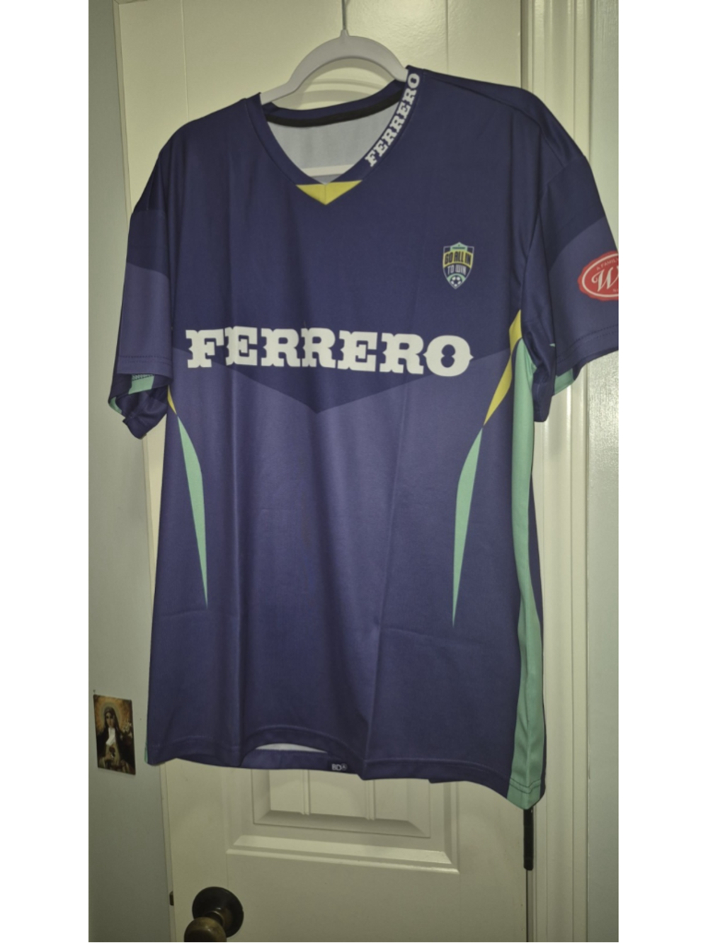 New Ferrero Football "Go All In" Soccer Jersey SZ L FIFA World Cup. Futbol